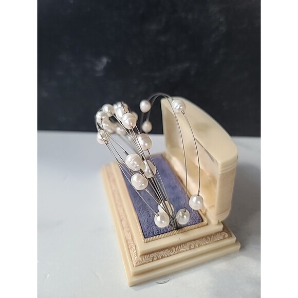 925 Sterling Silver Pearl Bracelet Vintage - Picture 3 of 10